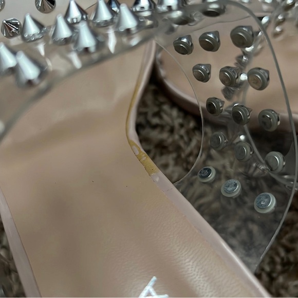 Pink Nude Round Toe Studded Heel - Picture 9 of 9